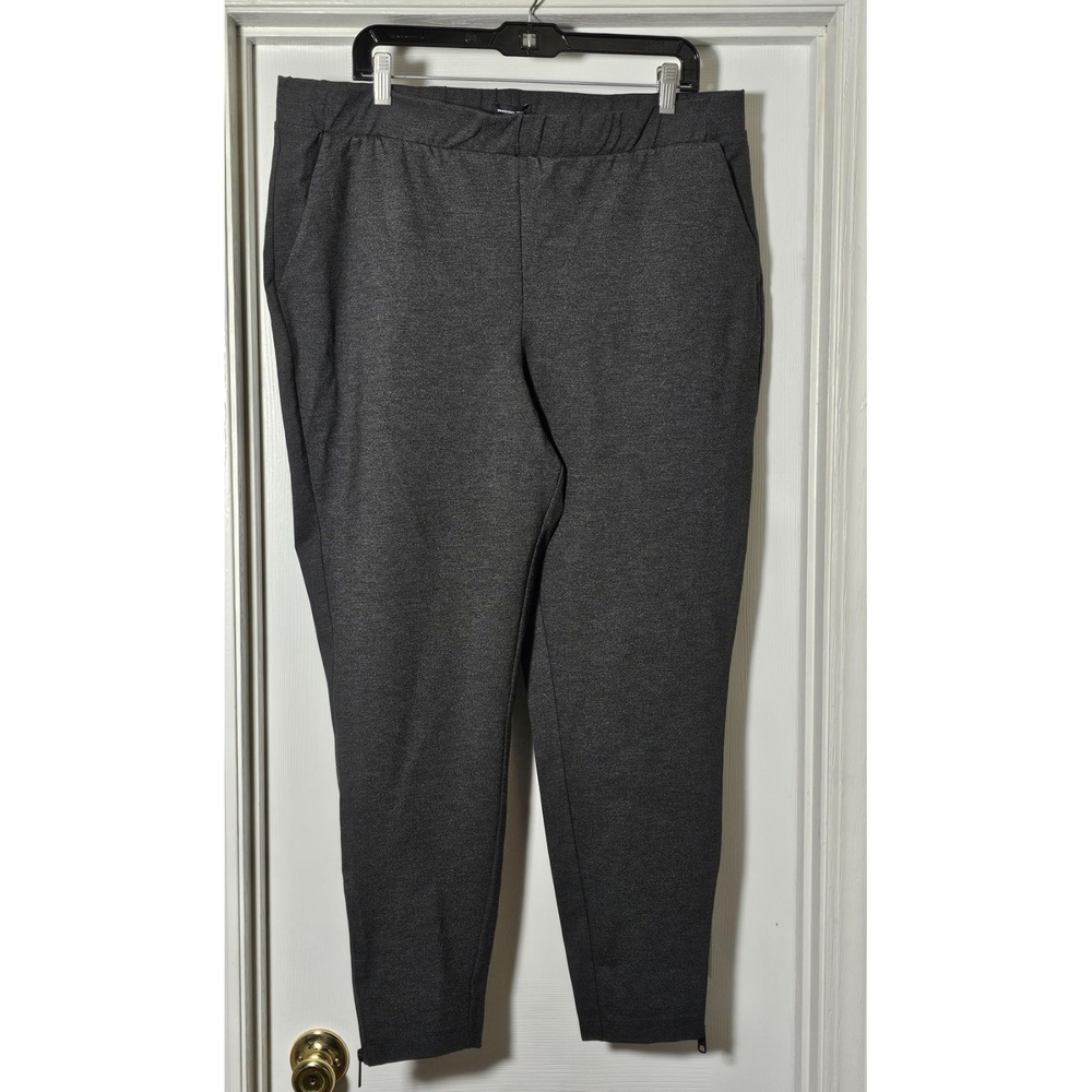 Universal Standard Moro Pocket Signature Ponte Ankle Zip Pants 18-20 Charcoal